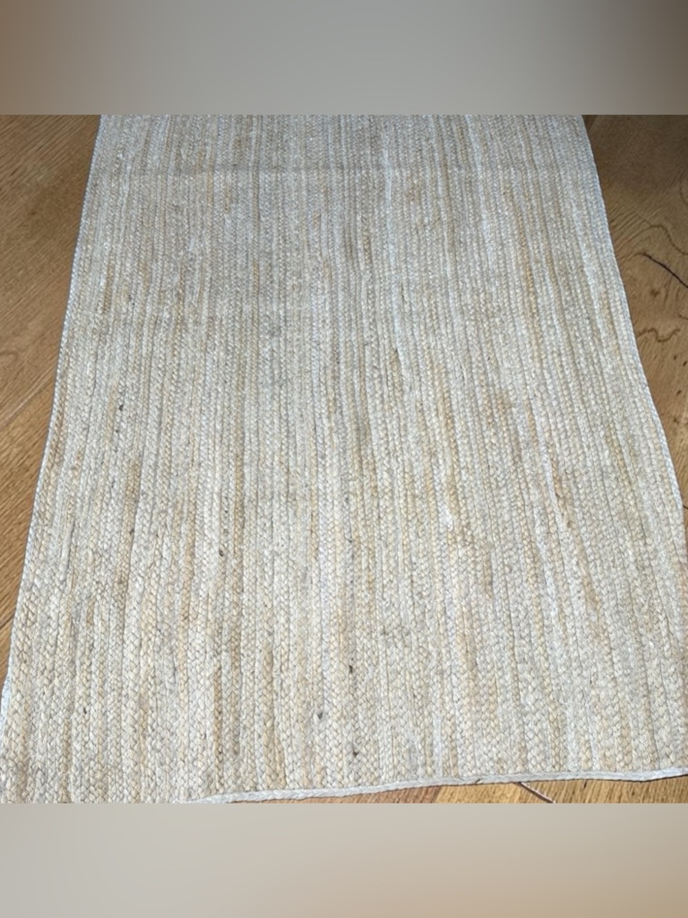 Earthy NuLOOM NATURA 4X6 Hand-Braided 100% Jute Area Rug in White Made in India - Picture 2 of 11